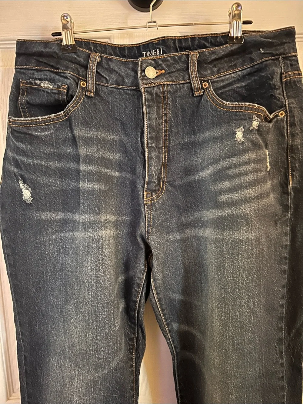 Time and Tru Dark Blue High-Rise Ankle Jeans - Picture 4 of 9